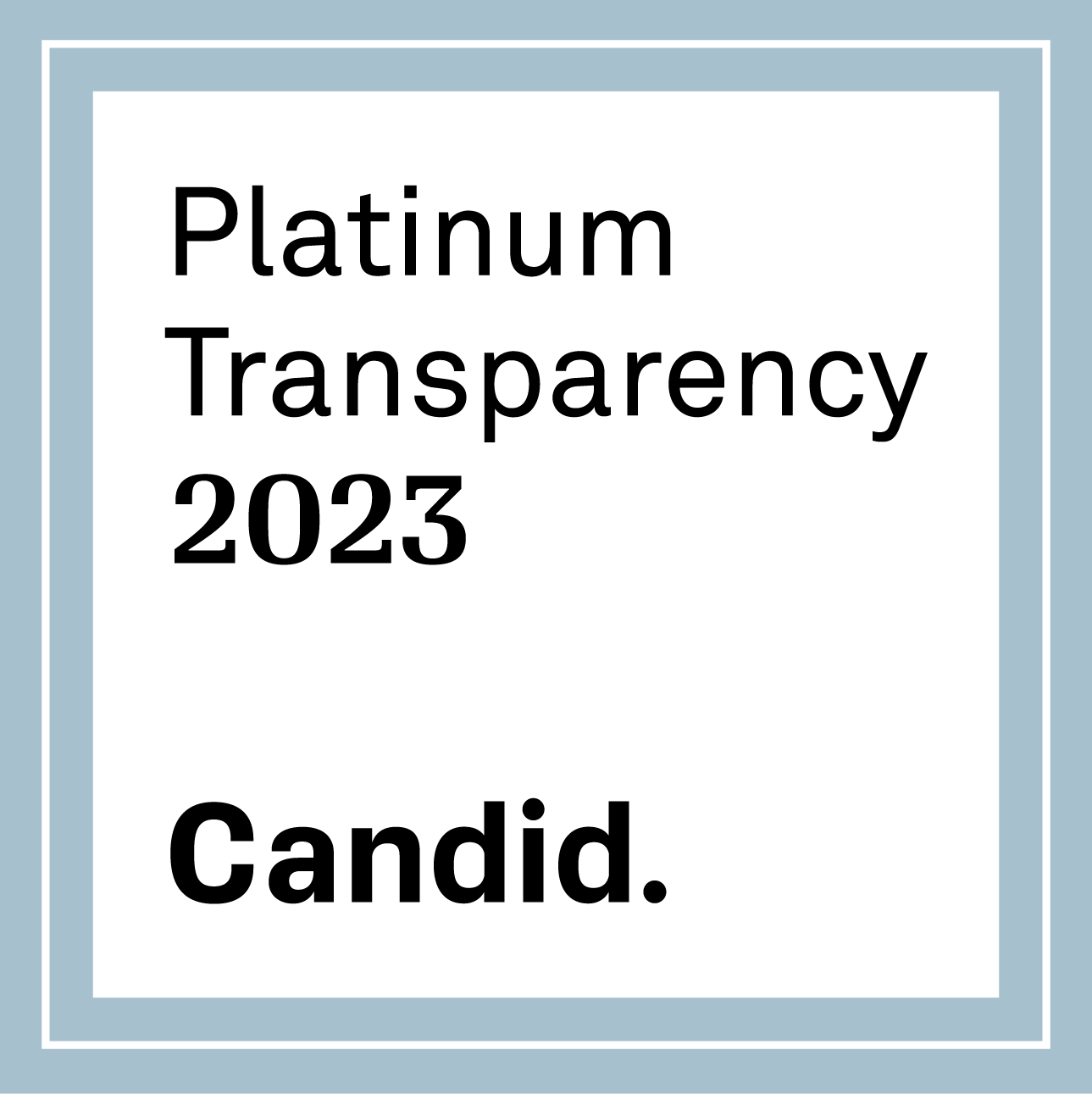 Platinum Transparency 2023 Candid.